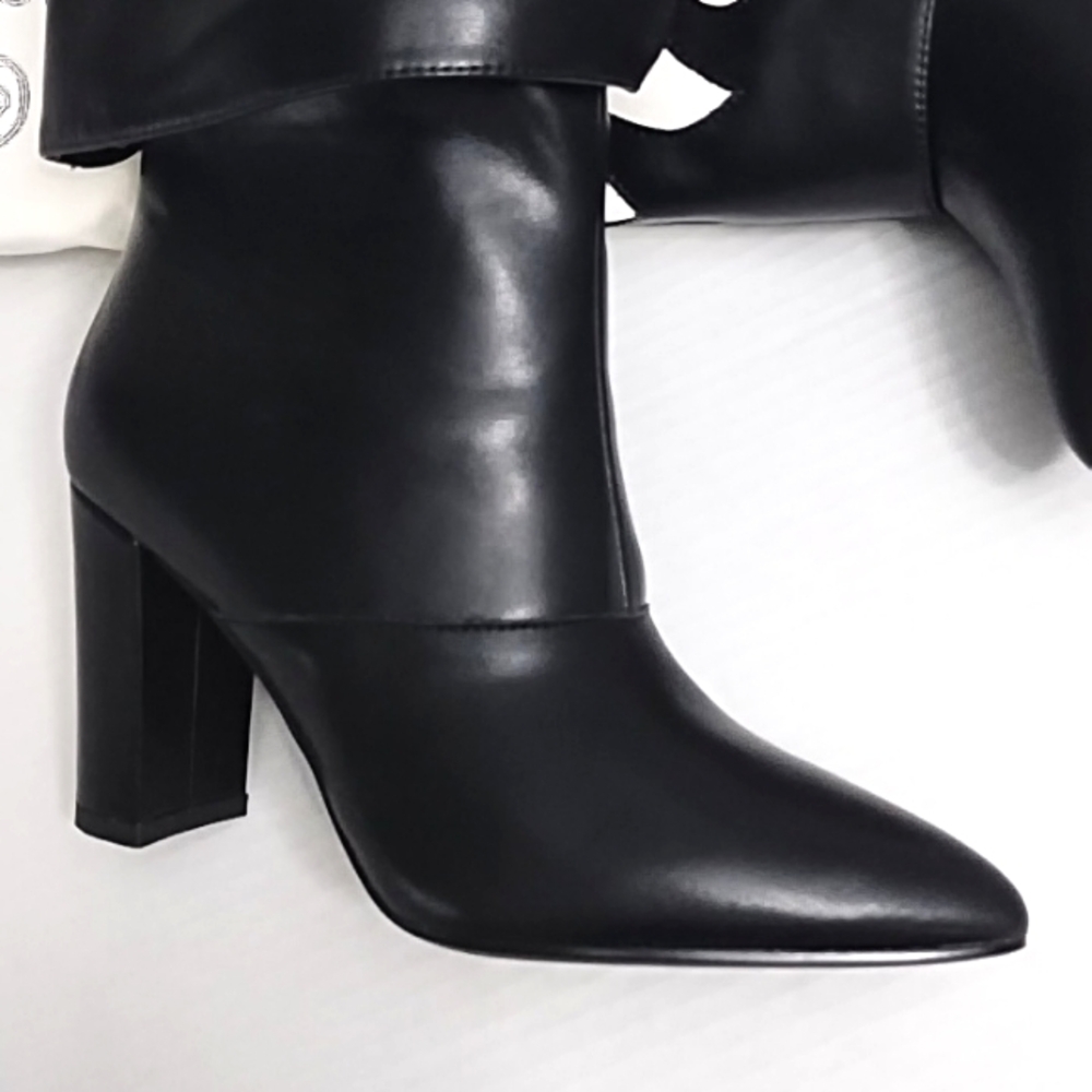 Modatope Tall Cowgirl Knee High Fold Over Boots - Picture 11 of 12